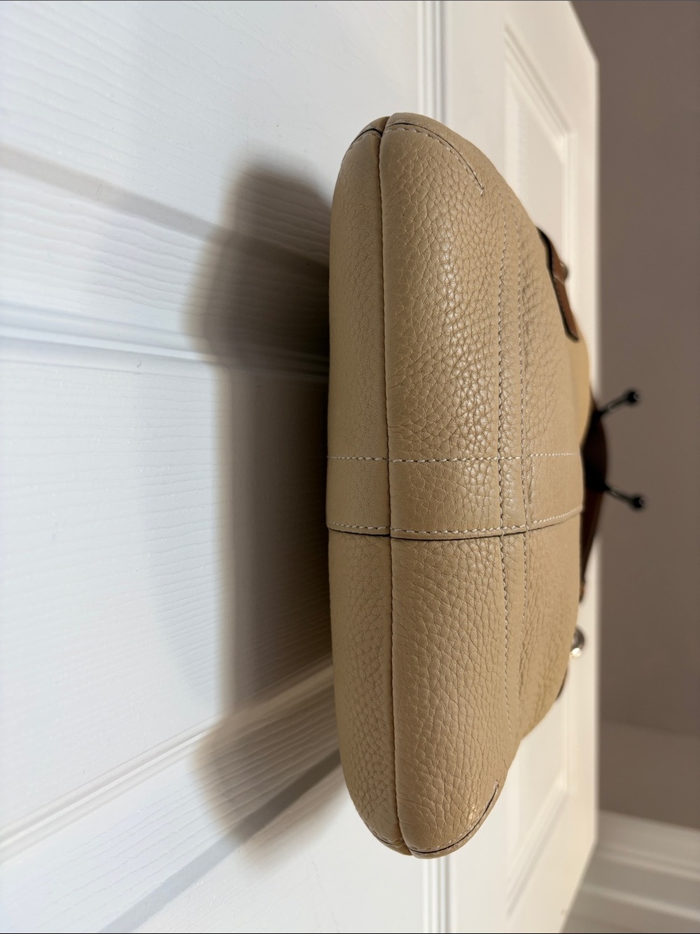 Coach Beige and Brown Leather Shoulder Bag - Picture 7 of 15
